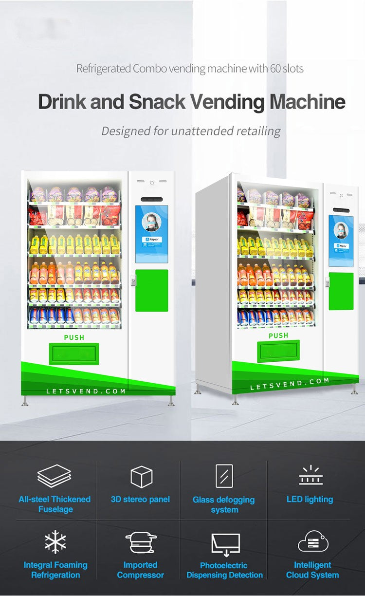Side Touchscreen Combo Vending Machine- LOCATION INCLUDED